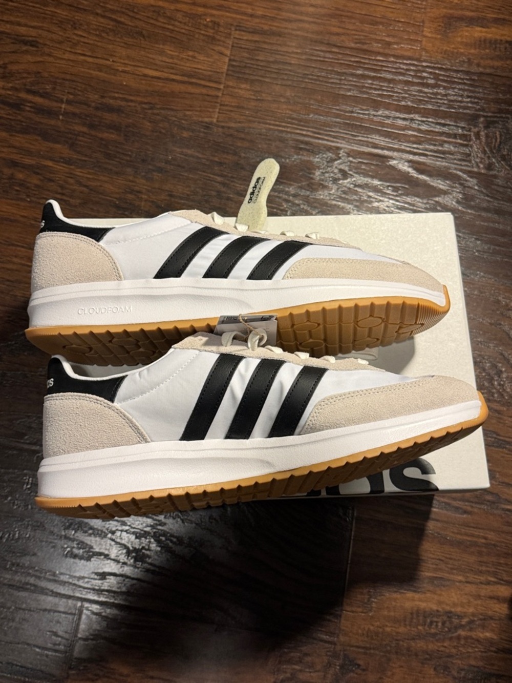 adidas NEW IN 📦 White and Black Athletic Shoes, Sz 12 - Picture 6 of 11